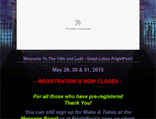 Tablet Screenshot of greatlakesfrightfest.com